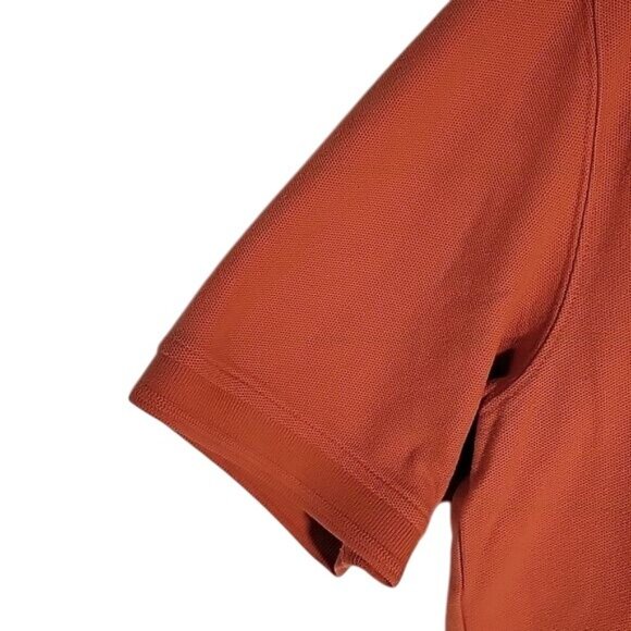 L.L. Bean Mens Orange Polo Shirt M Tall Traditional Fit 100% Cotton Short Sleeve - Picture 3 of 4